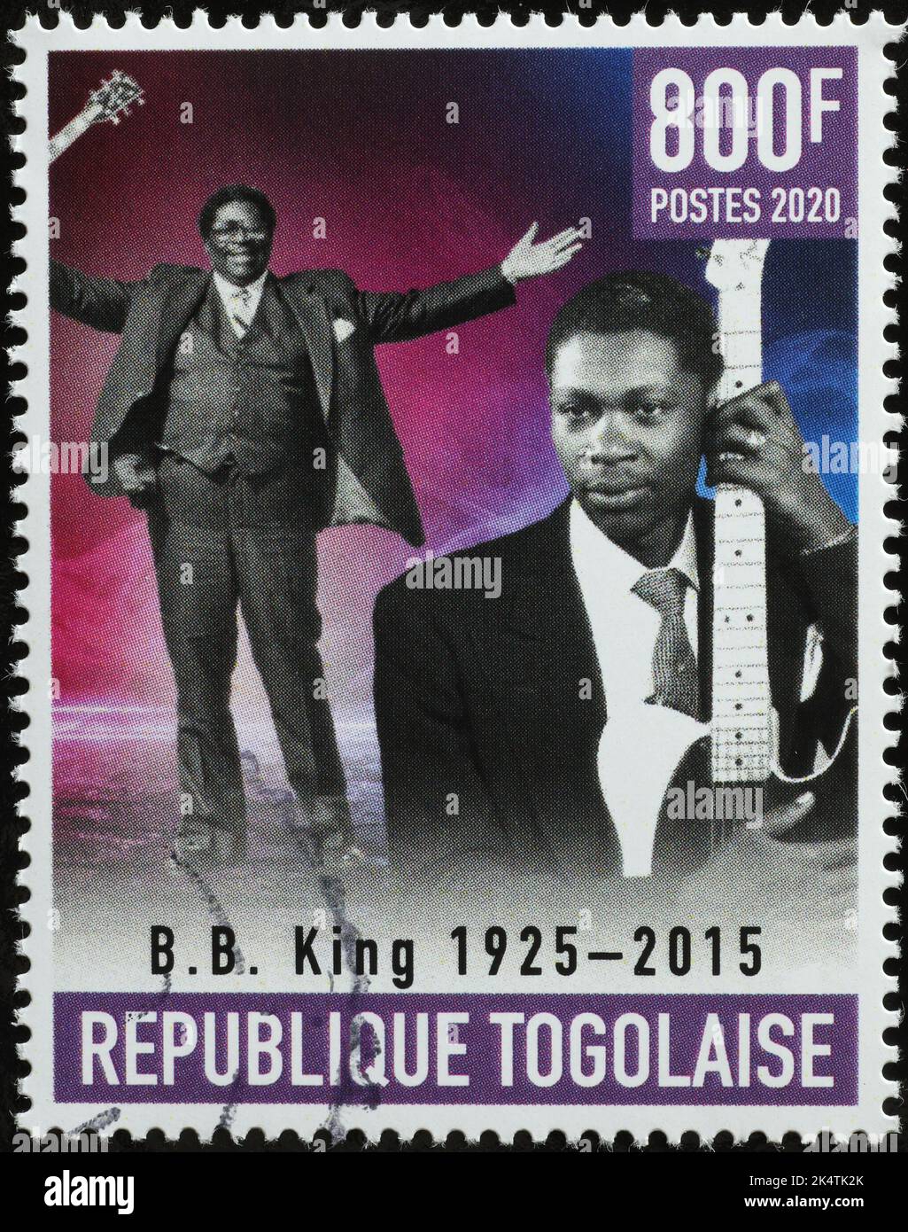 B. B. Portraits de roi sur timbre-poste du Togo Banque D'Images