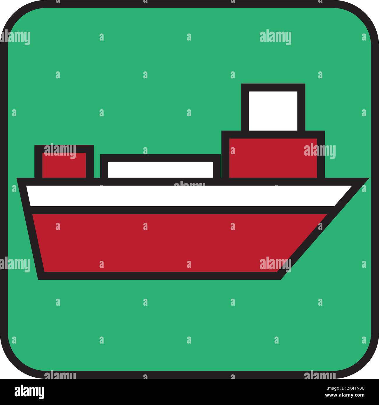 Bateau de transport, illustration, vecteur sur fond blanc. Illustration de Vecteur