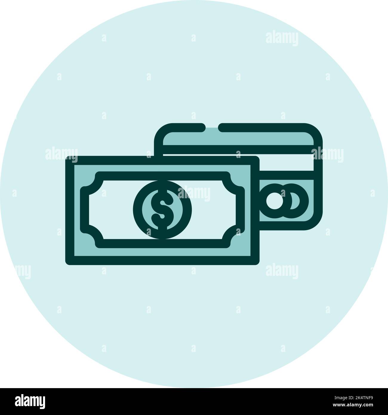 Banque d'espèces sur carte, illustration, vecteur sur fond blanc. Illustration de Vecteur