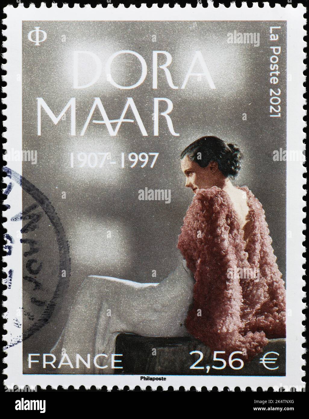 Dora Maar portrait sur timbre-poste français Banque D'Images