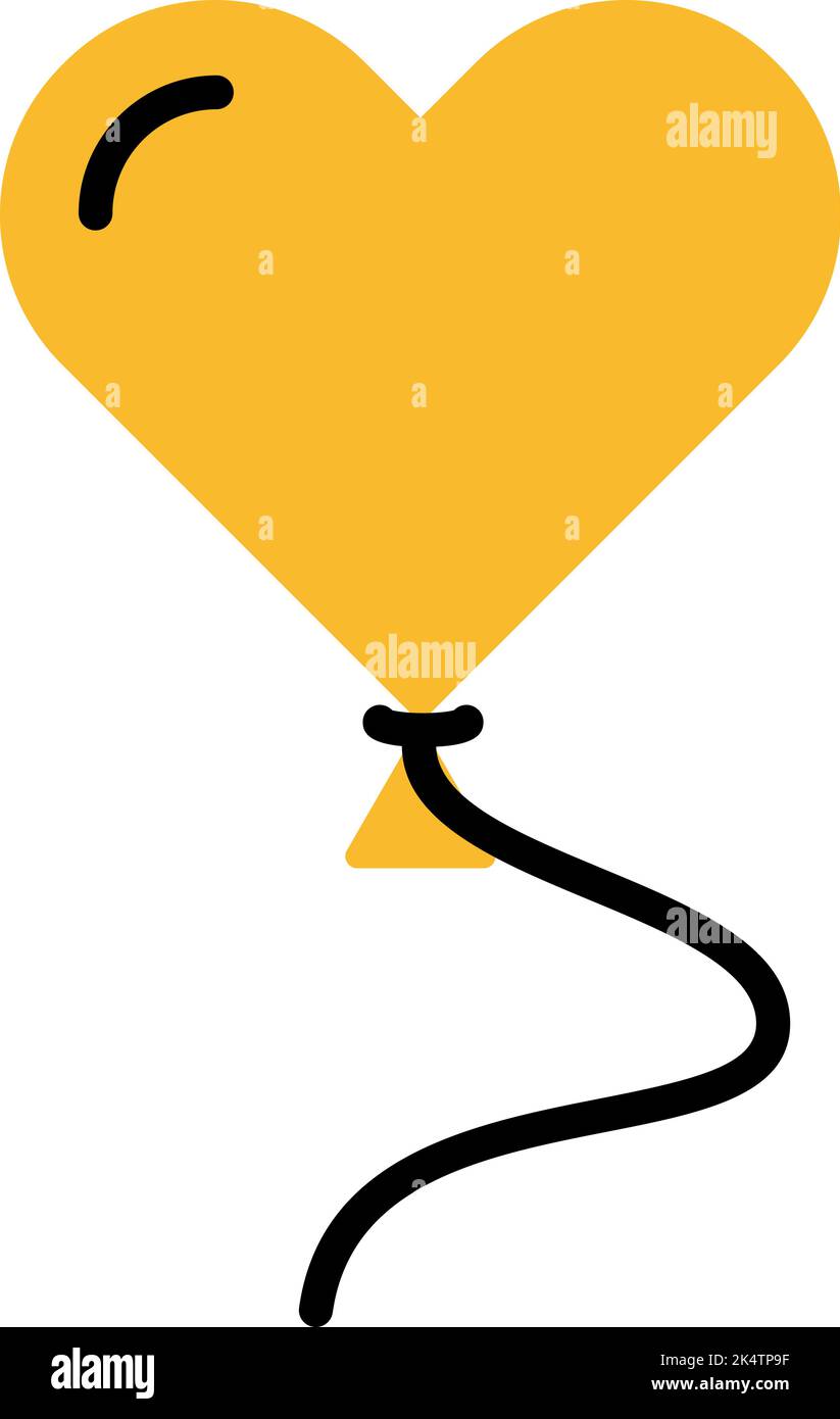 Ballon de Saint-Valentin, illustration, vecteur sur fond blanc. Illustration de Vecteur