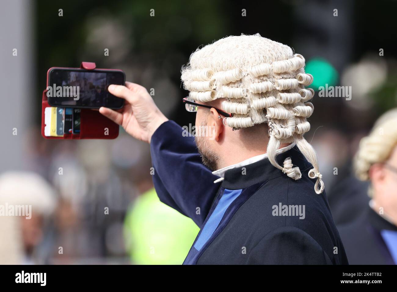 Londres, Royaume-Uni. 03rd octobre 2022. Les juges et l'avocat de King sont vus au début de l'année légale, qui est marquée par un service à l'abbaye de Westminster et est suivi d'une réception aux chambres du Parlement, qui est accueillie par le Lord Chancellor (Brandon Lewis). Début de l'année légale, Westminster, Londres, Royaume-Uni sur 3 octobre 2022 Credit: Paul Marriott/Alay Live News Banque D'Images