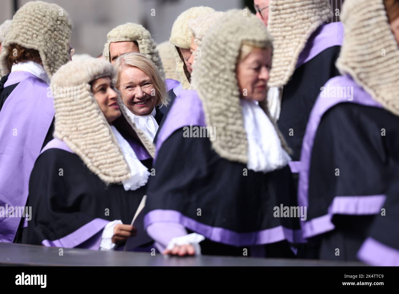 Londres, Royaume-Uni. 03rd octobre 2022. Les juges et l'avocat de King sont vus au début de l'année légale, qui est marquée par un service à l'abbaye de Westminster et est suivi d'une réception aux chambres du Parlement, qui est accueillie par le Lord Chancellor (Brandon Lewis). Début de l'année légale, Westminster, Londres, Royaume-Uni sur 3 octobre 2022 Credit: Paul Marriott/Alay Live News Banque D'Images