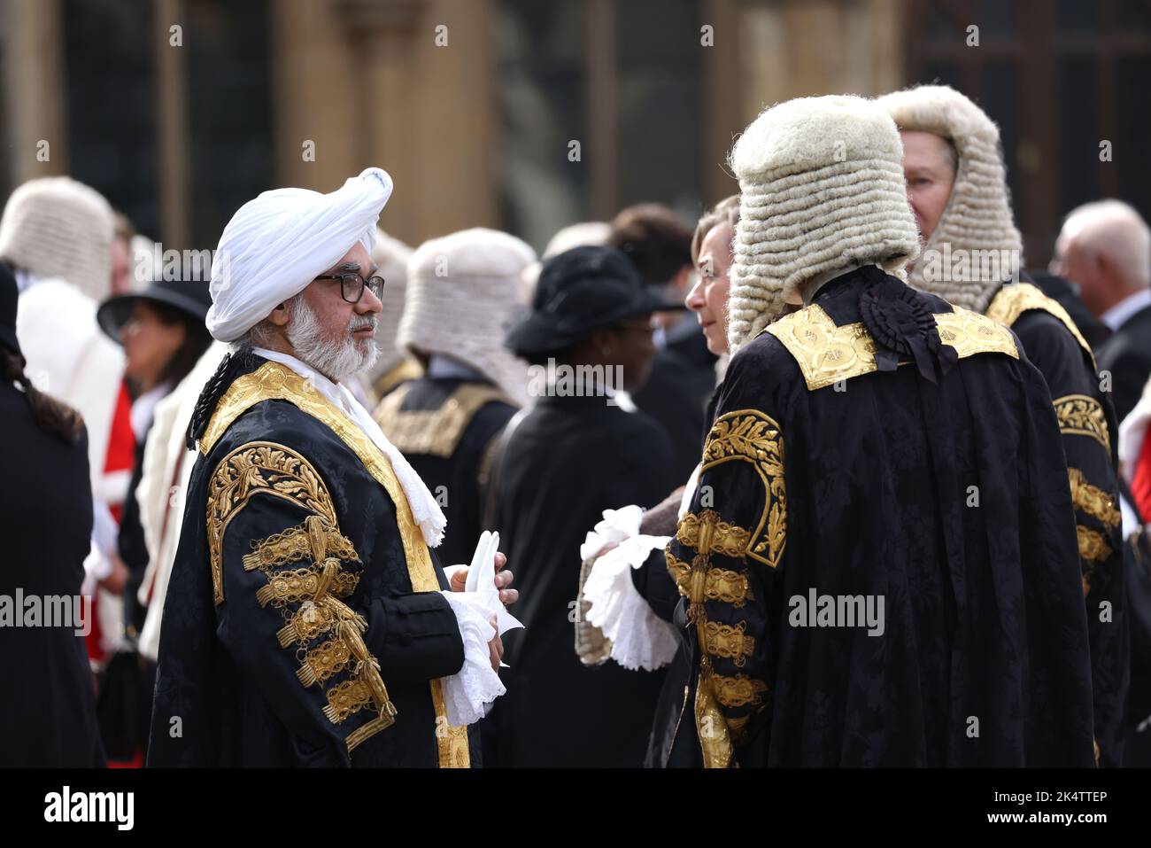 Londres, Royaume-Uni. 03rd octobre 2022. Les juges et l'avocat de King sont vus au début de l'année légale, qui est marquée par un service à l'abbaye de Westminster et est suivi d'une réception aux chambres du Parlement, qui est accueillie par le Lord Chancellor (Brandon Lewis). Début de l'année légale, Westminster, Londres, Royaume-Uni sur 3 octobre 2022 Credit: Paul Marriott/Alay Live News Banque D'Images