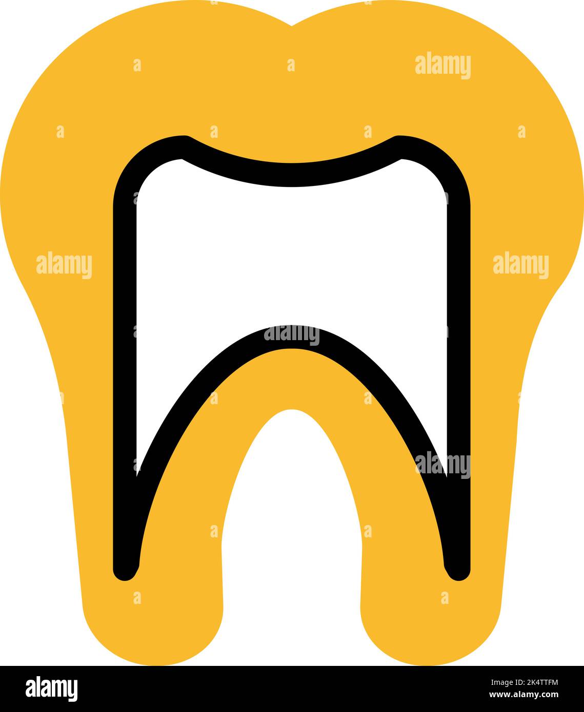 Remplissage de la racine des dents, illustration, vecteur sur fond blanc. Illustration de Vecteur