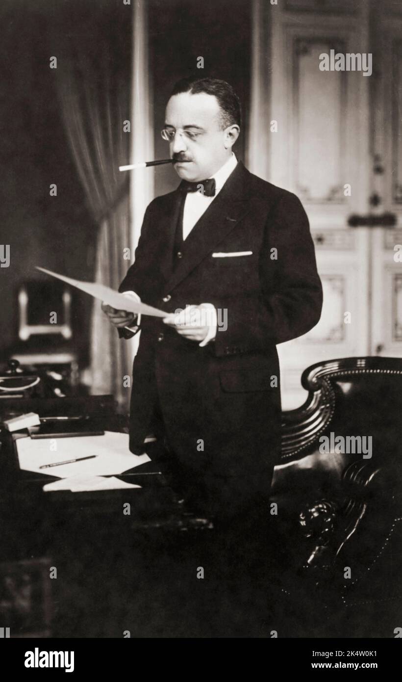 André Tardieu, 1876 - 1945. Nom complet André Pierre Gabriel Amédée Tardieu. Trois fois Premier ministre de France. Banque D'Images