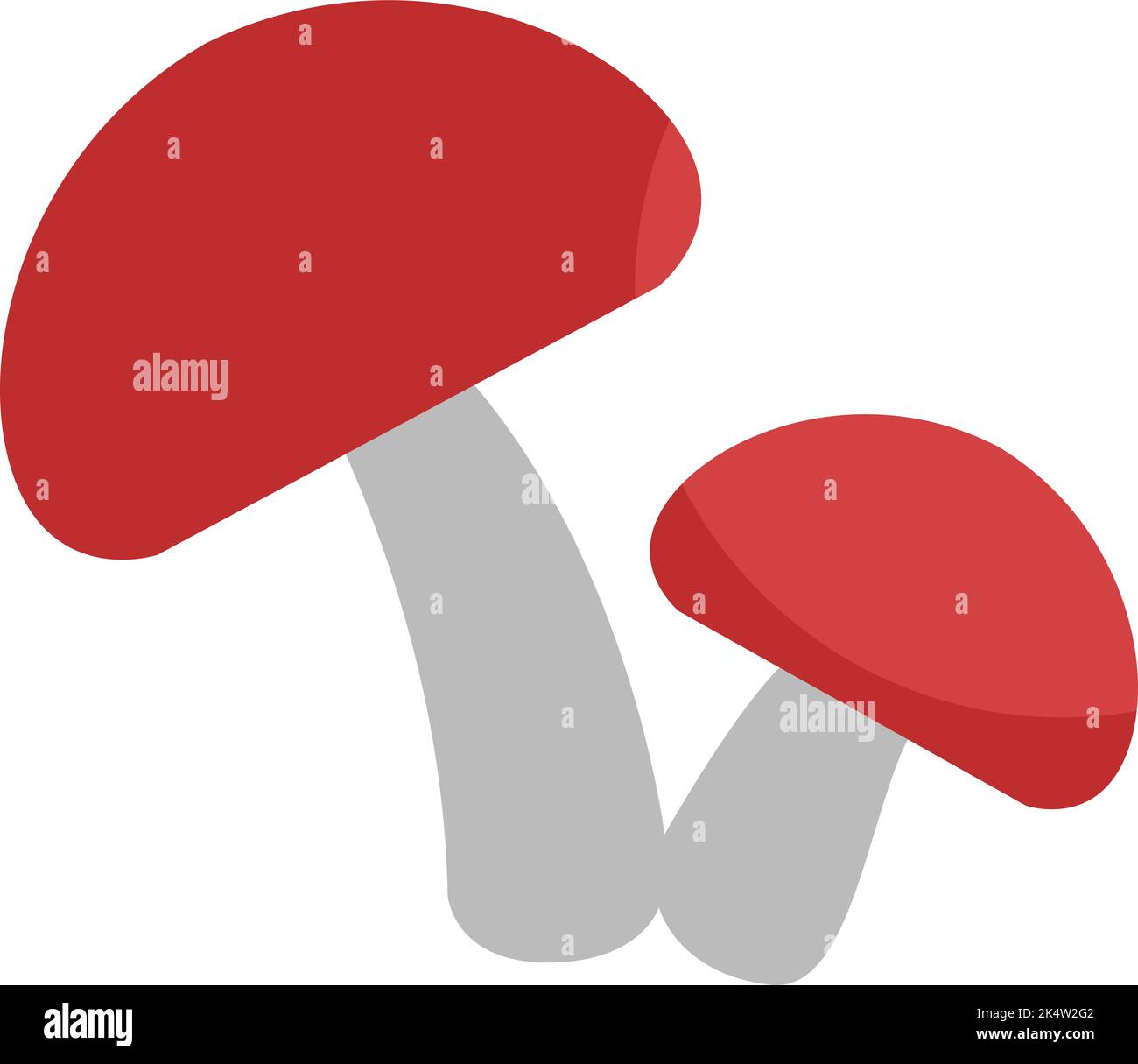 Champignons rouges, illustration, vecteur sur fond blanc. Illustration de Vecteur