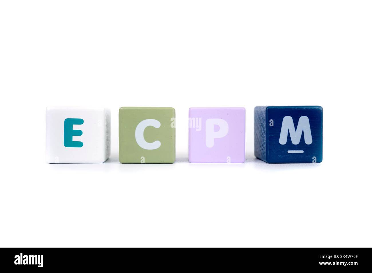 ECPM est un acronyme qui signifie coût par mille efficace. Cette mesure est le résultat de la division du revenu de la publicité par bannière ou campagne Banque D'Images