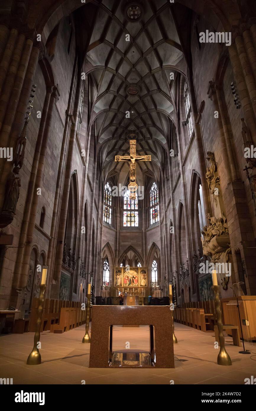 Freiburg Minster, cathédrale, Freiburg im Breisgau, Bade-Wurtemberg, Allemagne. Freiburger Münster, Kathedrale, Freiburg im Breisgau, Baden-Wuerttemb Banque D'Images