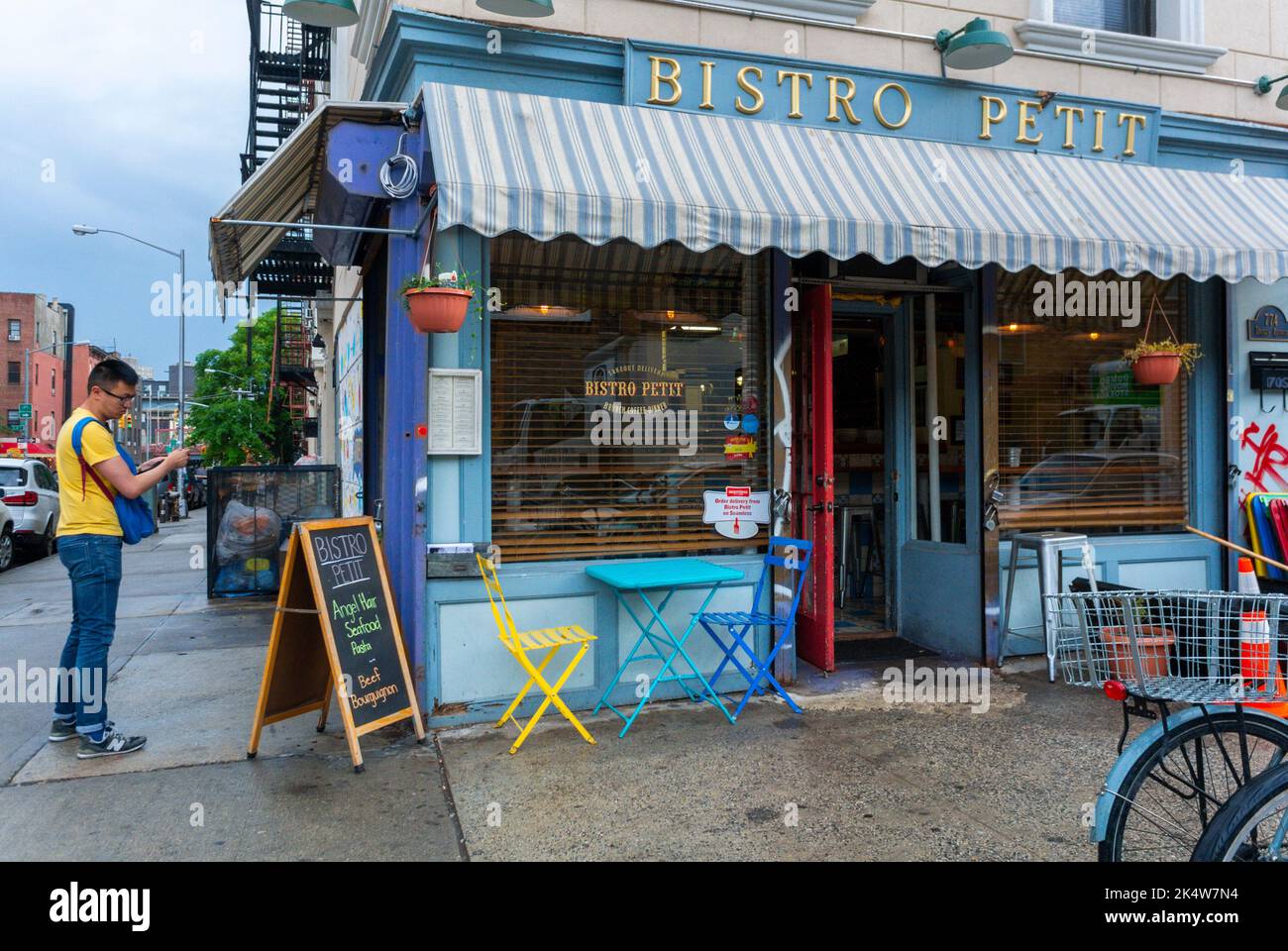 New York City, NY, Etats-Unis, Street Scene, French Cafe, Magasin, Brooklyn, Williamsburg Banque D'Images