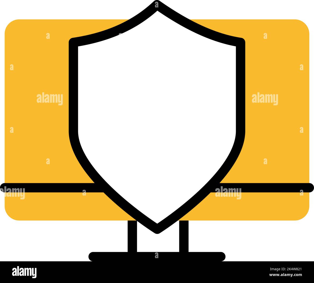 Protection de sécurité réseau, illustration, vecteur sur fond blanc. Illustration de Vecteur