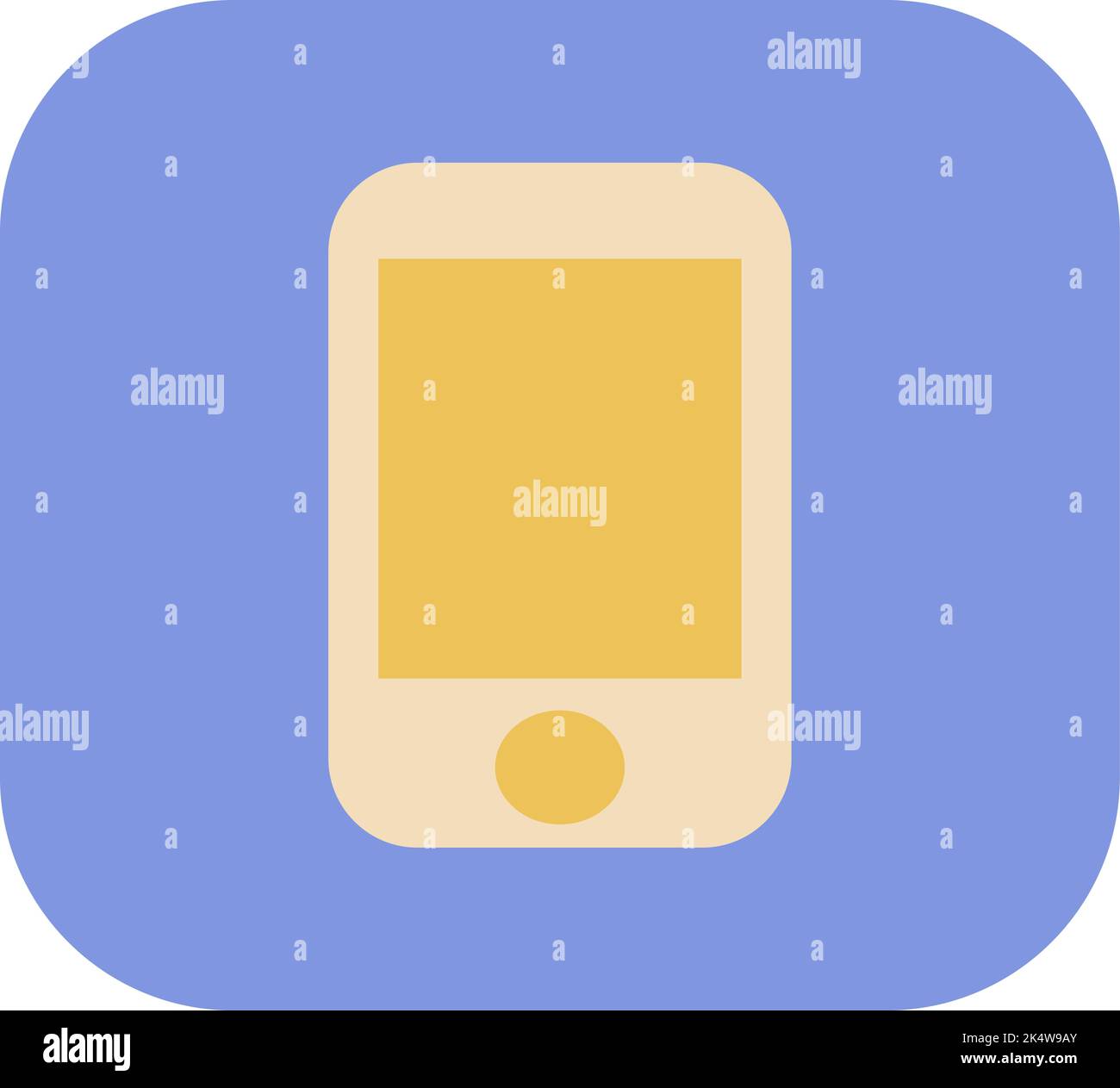 Téléphone mobile de bureau, illustration, vecteur sur fond blanc. Illustration de Vecteur