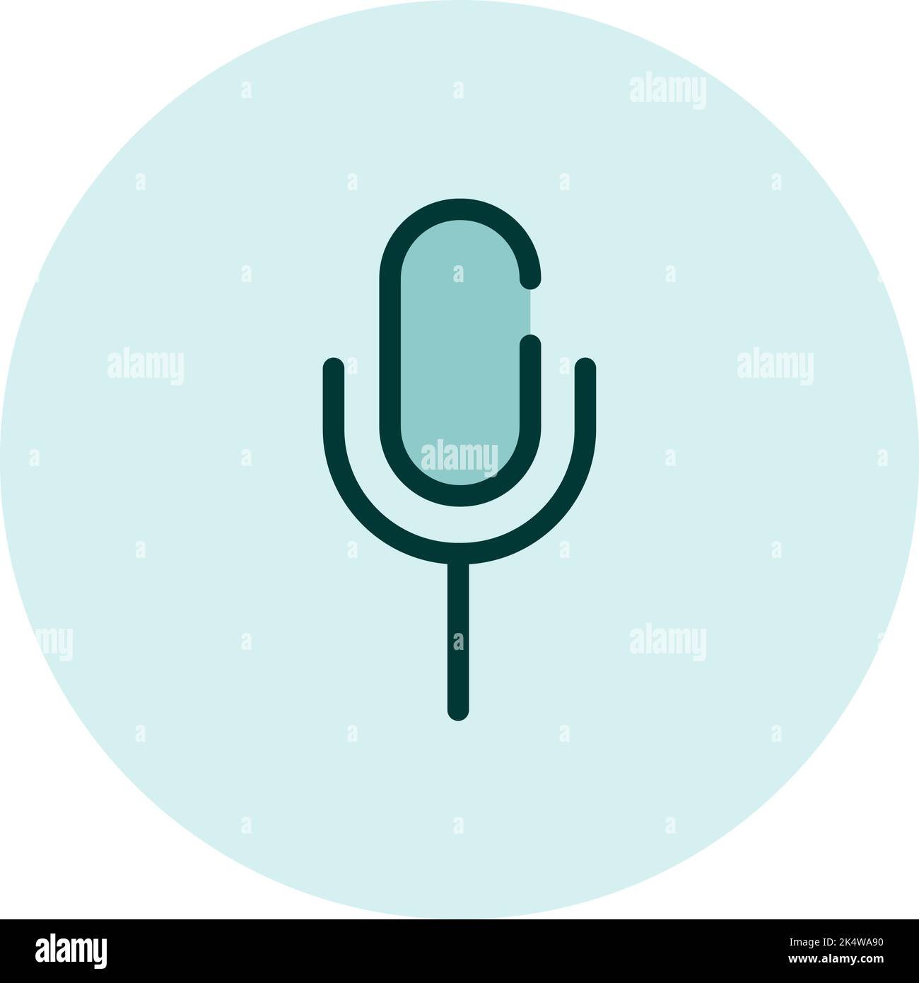 Microphone mobile, illustration, vecteur sur fond blanc. Illustration de Vecteur