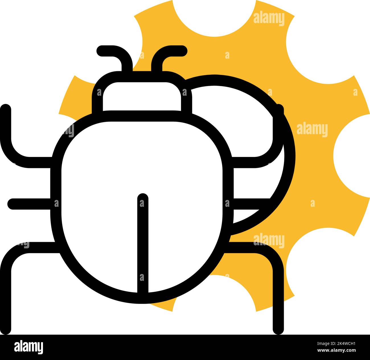 Bug d'optimisation de réseau, illustration, vecteur sur fond blanc. Illustration de Vecteur