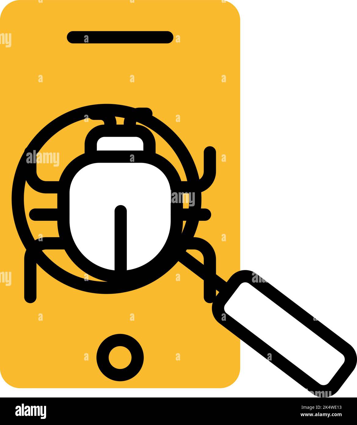 Test des applications mobiles, illustration, vecteur sur fond blanc. Illustration de Vecteur