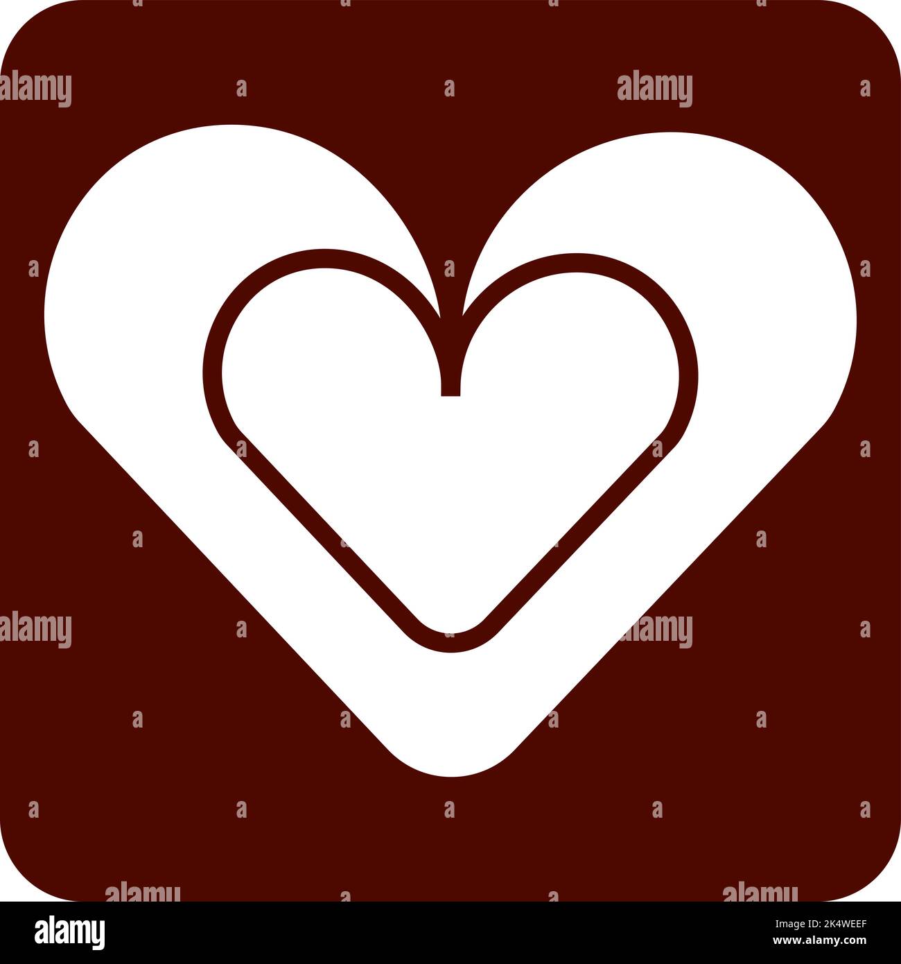 Coeur de Saint-Valentin, illustration, vecteur sur fond blanc. Illustration de Vecteur