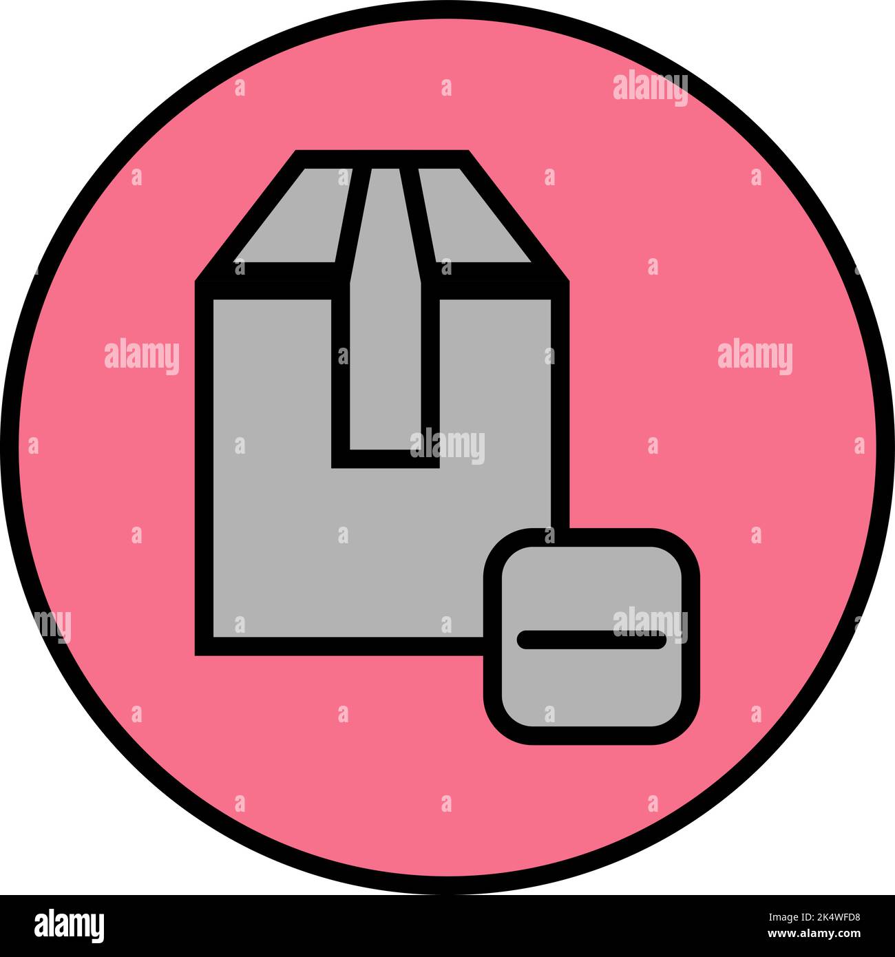 Colis annulé, illustration, vecteur sur fond blanc. Illustration de Vecteur