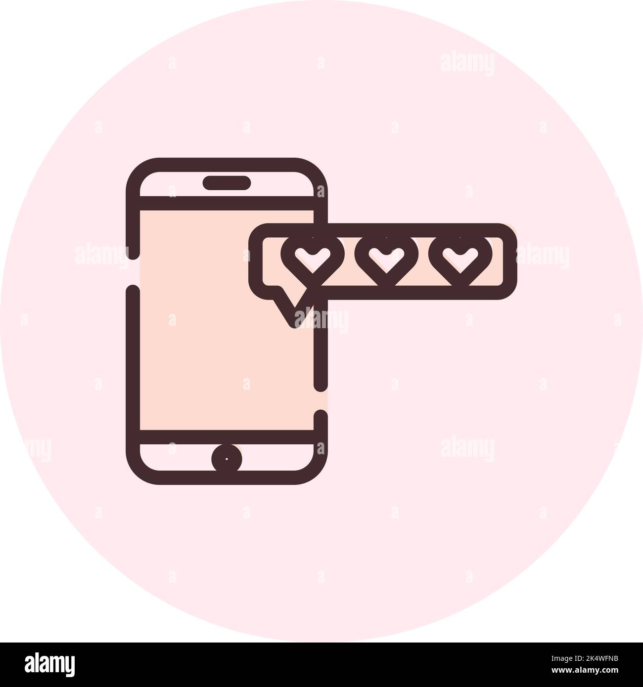 Message texte, illustration, vecteur de Saint-Valentin sur fond blanc. Illustration de Vecteur