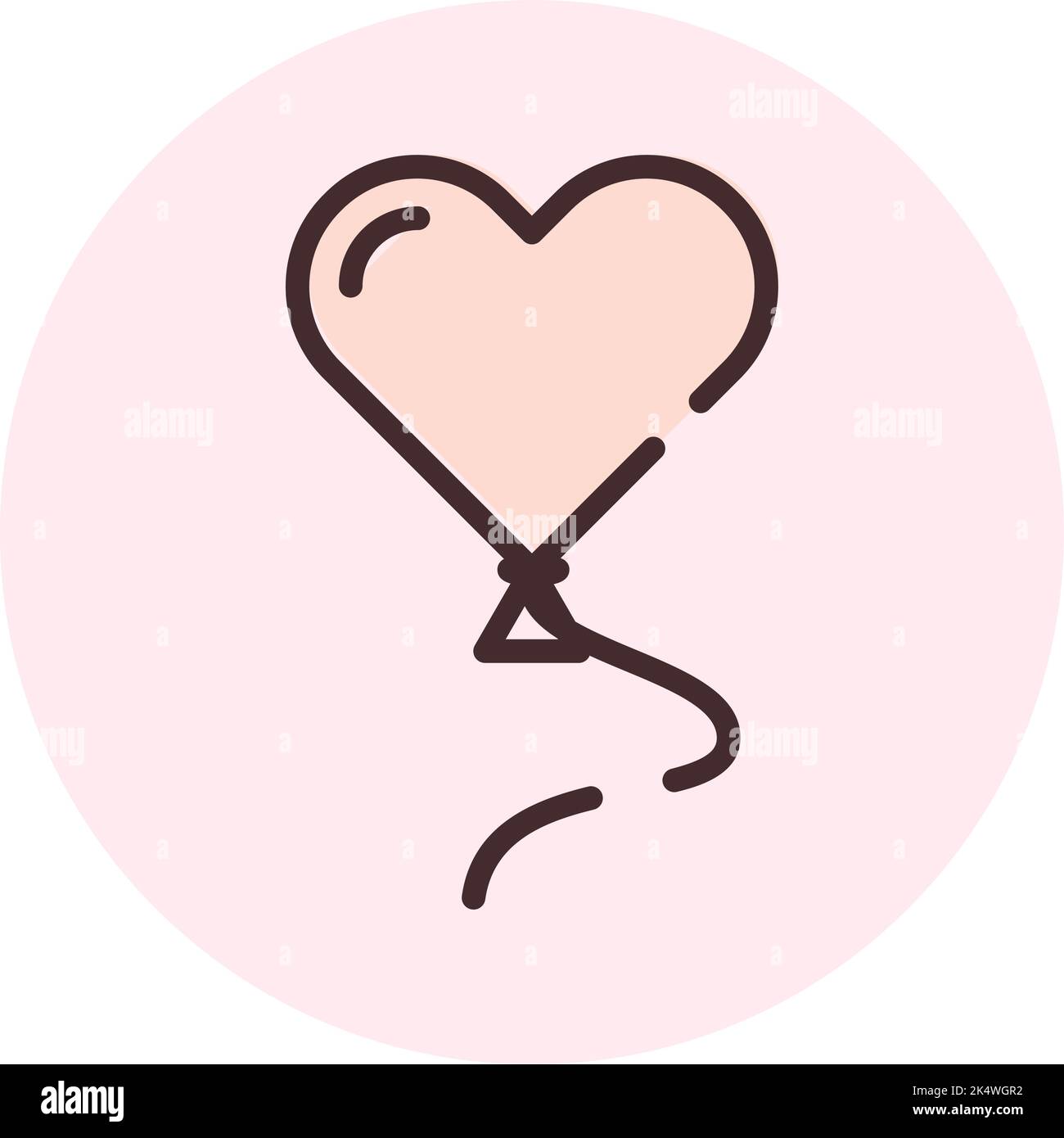 Ballon de coeur, illustration, vecteur sur fond blanc. Illustration de Vecteur