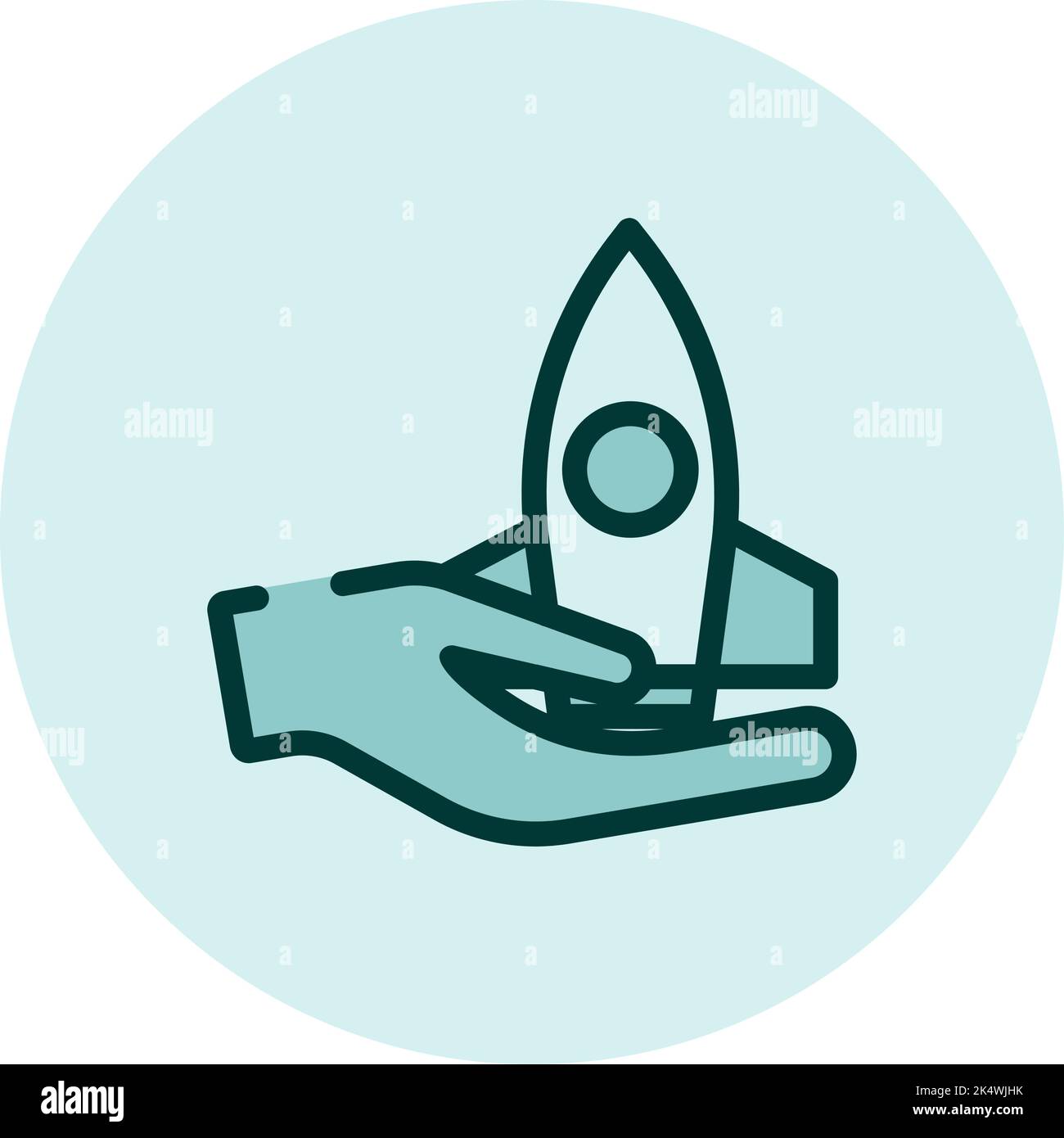 Lancement de projet commercial, illustration, vecteur sur fond blanc. Illustration de Vecteur