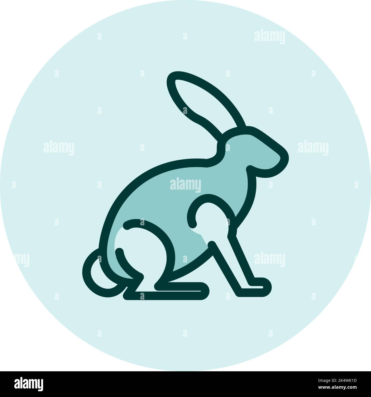 Lapin sauvage, illustration, vecteur sur fond blanc. Illustration de Vecteur