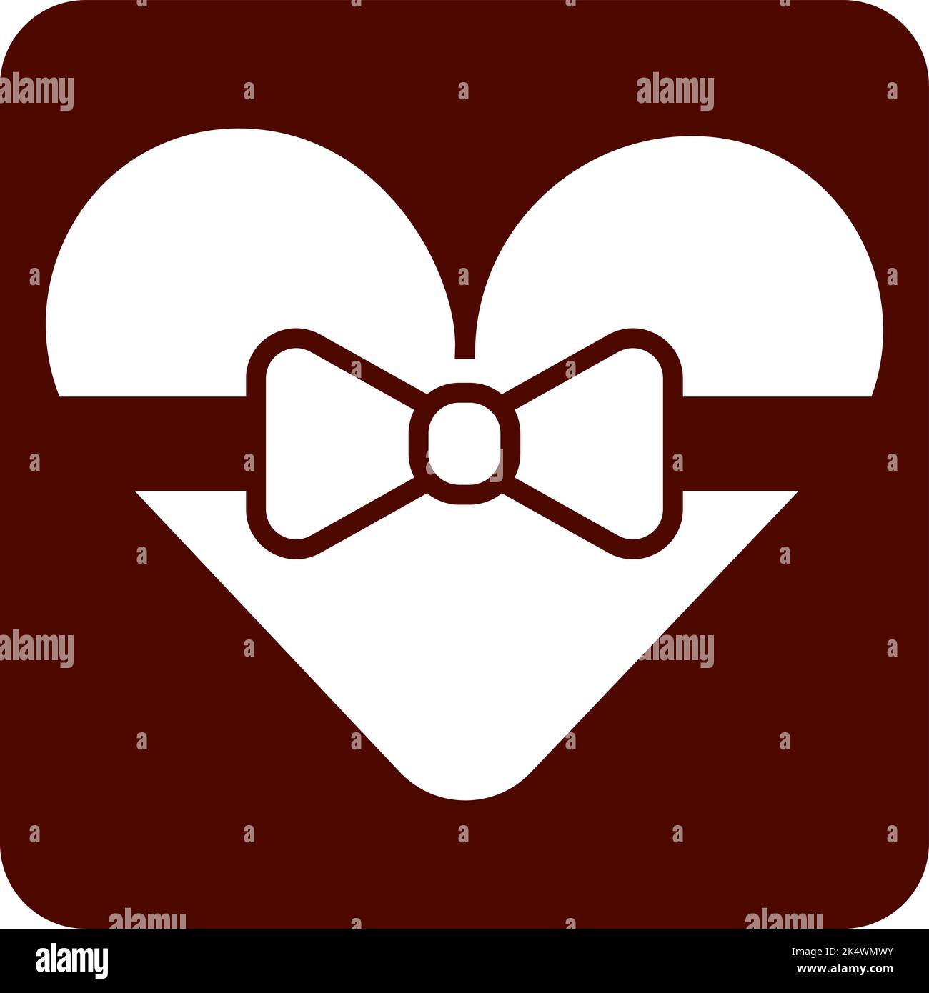 Cadeau coeur de Saint-Valentin, illustration, vecteur sur fond blanc. Illustration de Vecteur