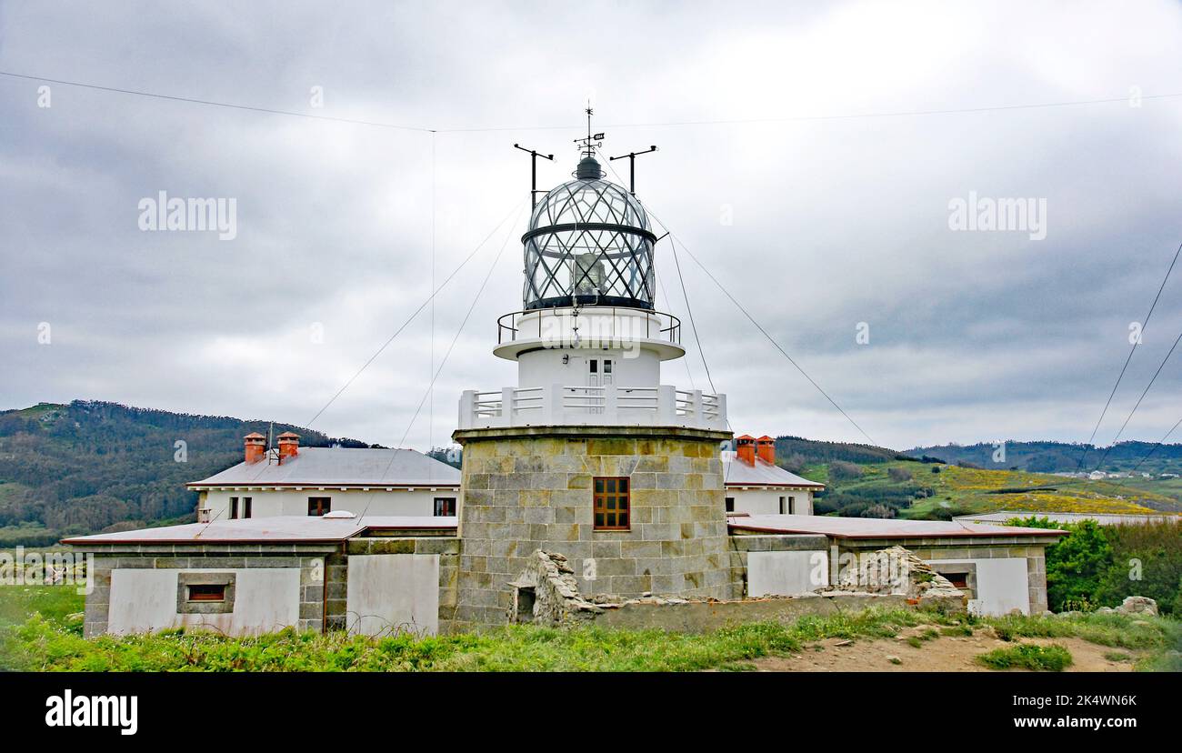 Phare d'Estaca de Bares, commune de Mañon, La Corogne, Galice, Espagne, Europe Banque D'Images