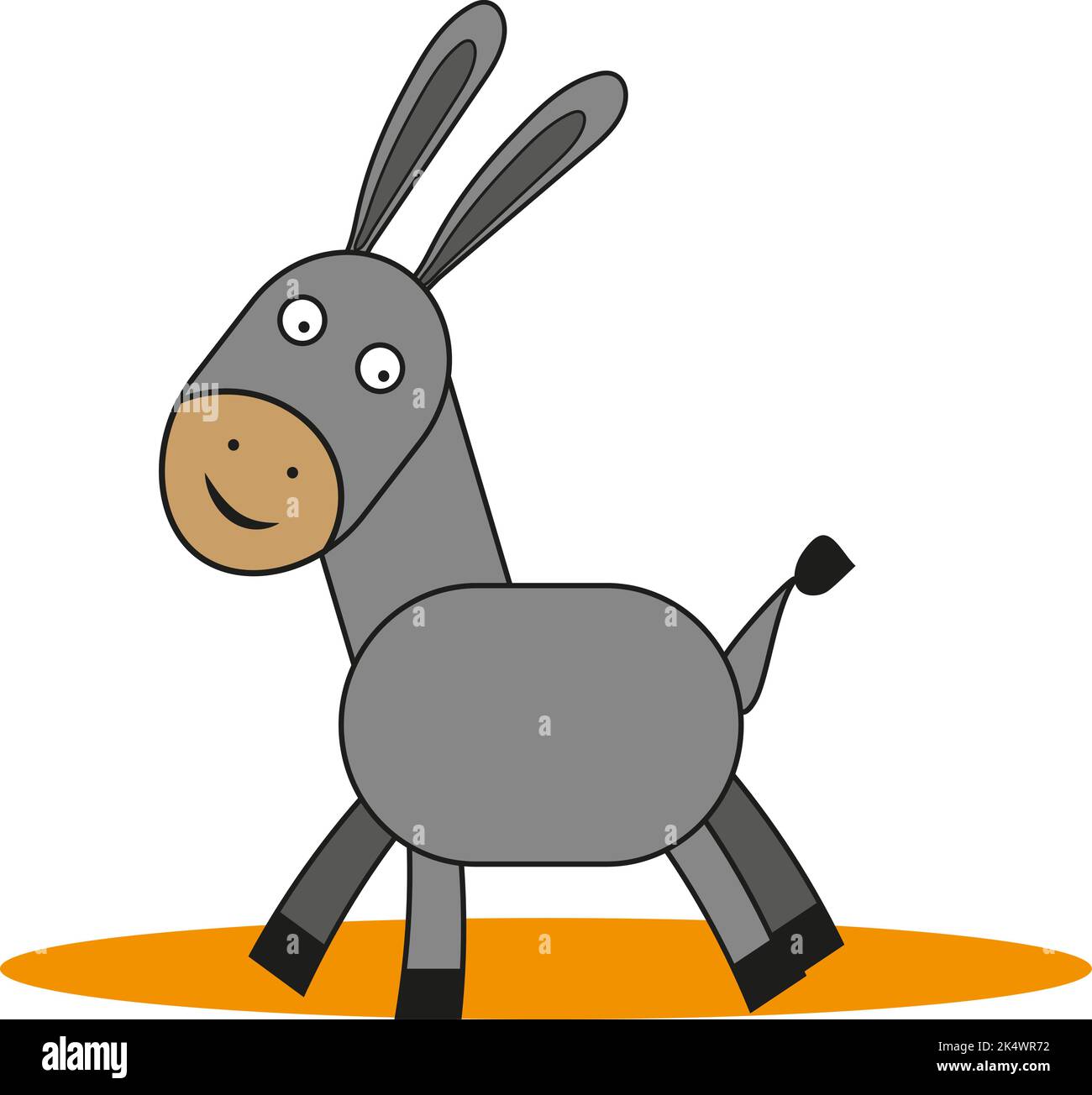 Bébé âne, illustration, vecteur sur fond blanc. Illustration de Vecteur