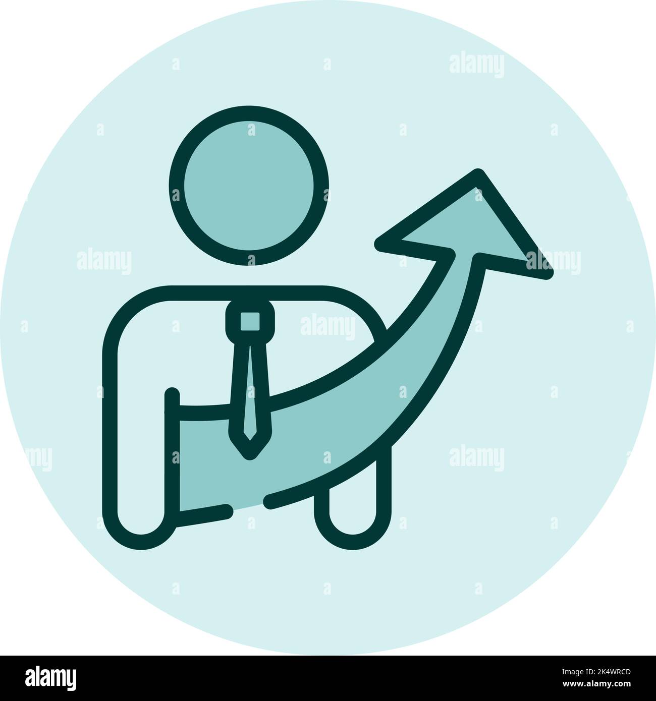 Croissance de carrière professionnelle, illustration, vecteur sur fond blanc. Illustration de Vecteur