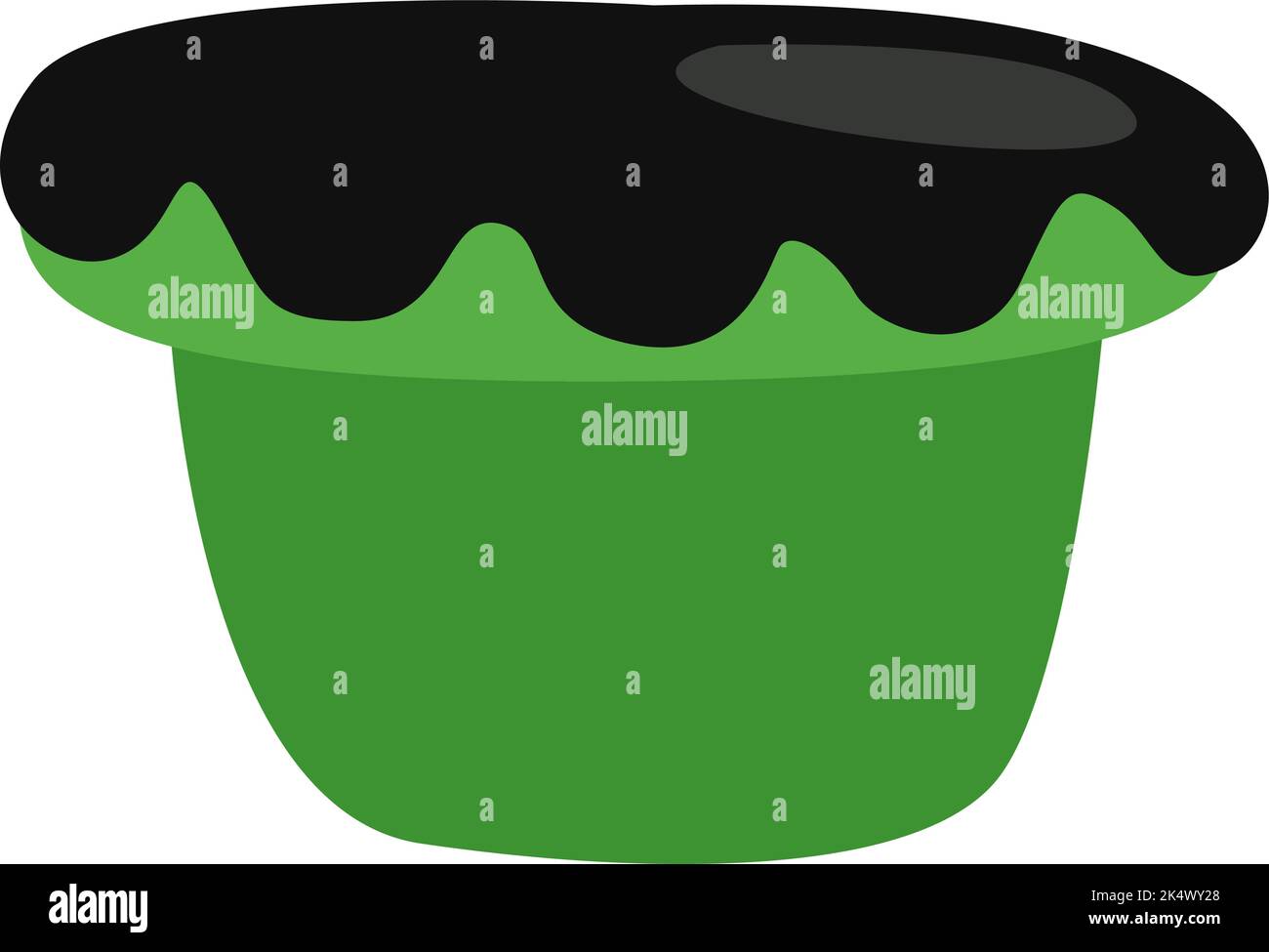 Muffin Halloween, illustration, vecteur sur fond blanc. Illustration de Vecteur