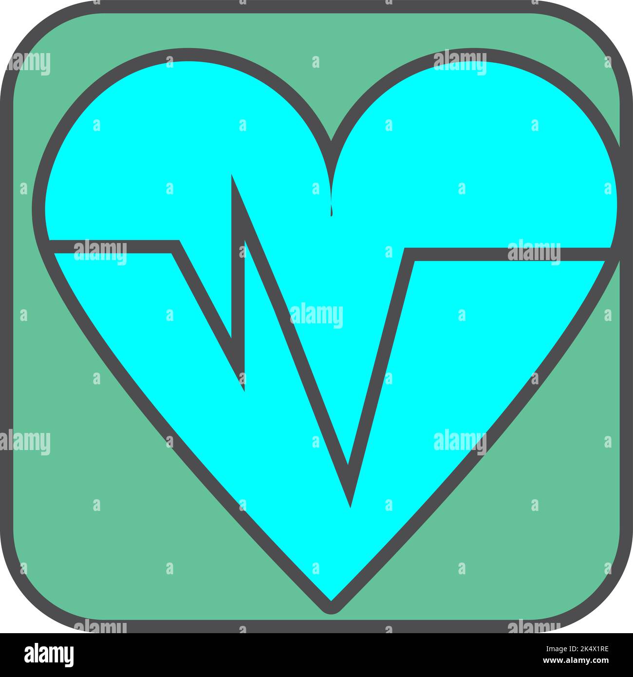 Coeur sain, illustration, vecteur sur fond blanc. Illustration de Vecteur