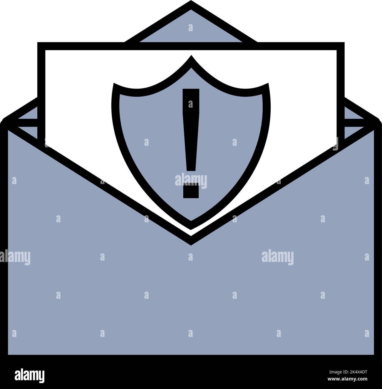 Lettre de sécurité en ligne, illustration, vecteur sur fond blanc. Illustration de Vecteur