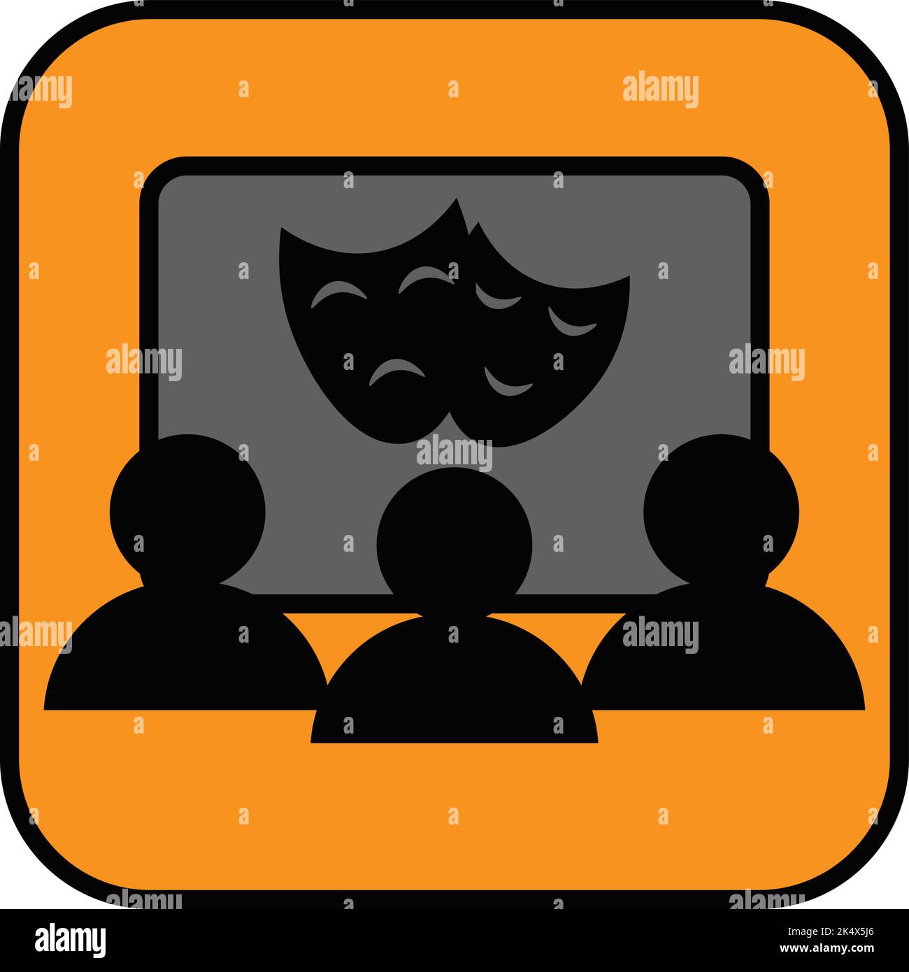 Salle de cinéma, illustration, vecteur sur fond blanc. Illustration de Vecteur