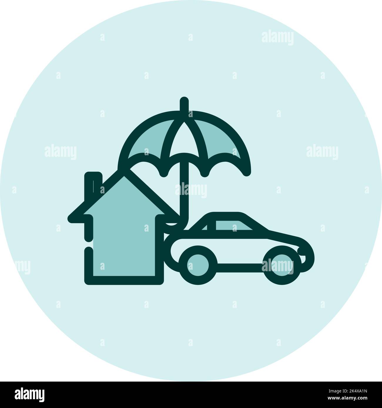 Compagnie d'assurance, illustration, vecteur sur fond blanc. Illustration de Vecteur