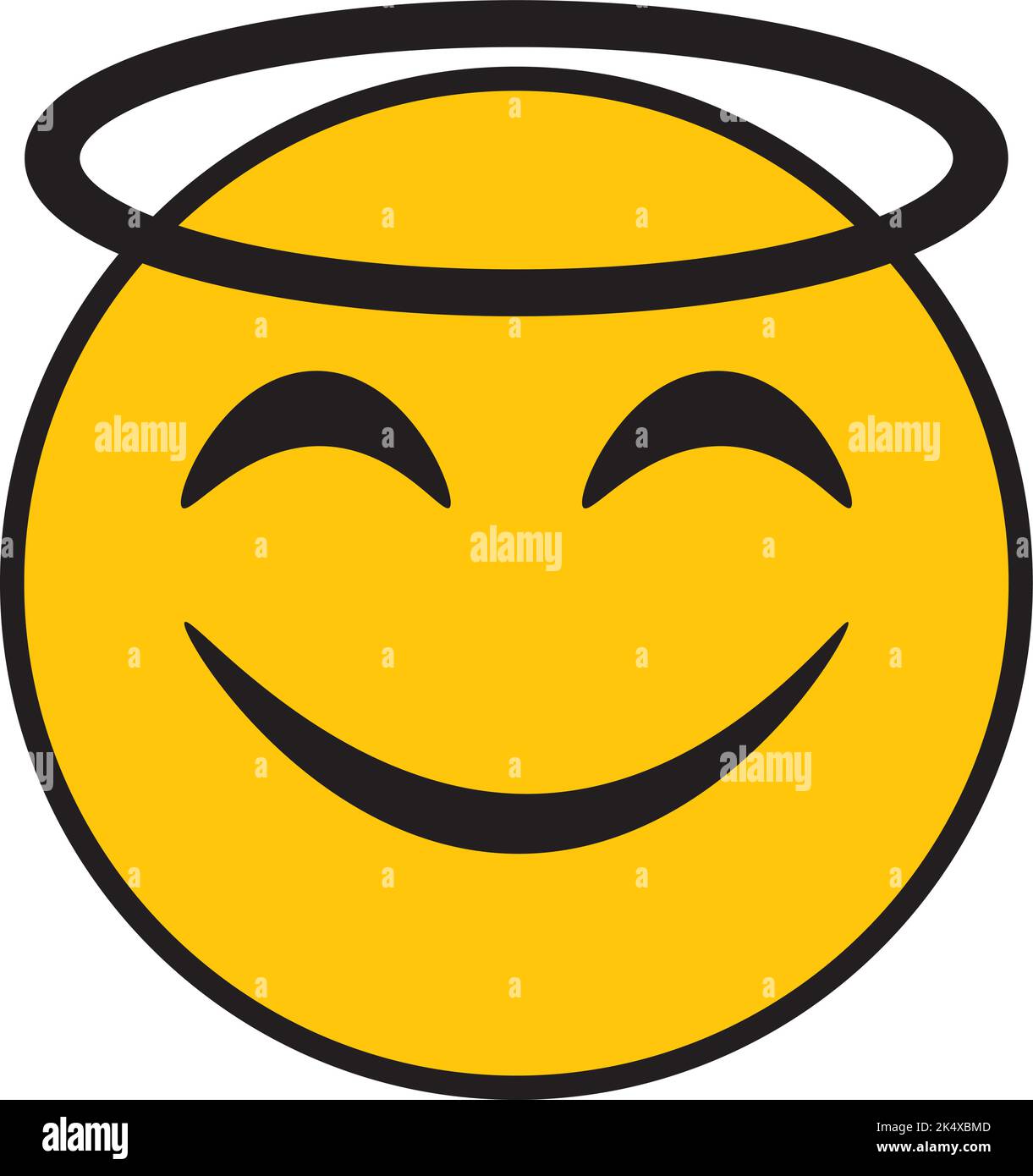 Angel smiley, illustration, vecteur sur fond blanc. Illustration de Vecteur