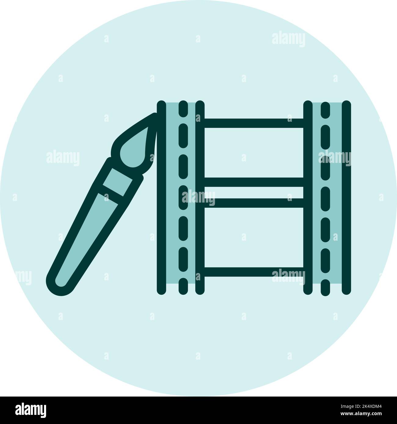 Icône d'édition vidéo, illustration, vecteur sur fond blanc. Illustration de Vecteur