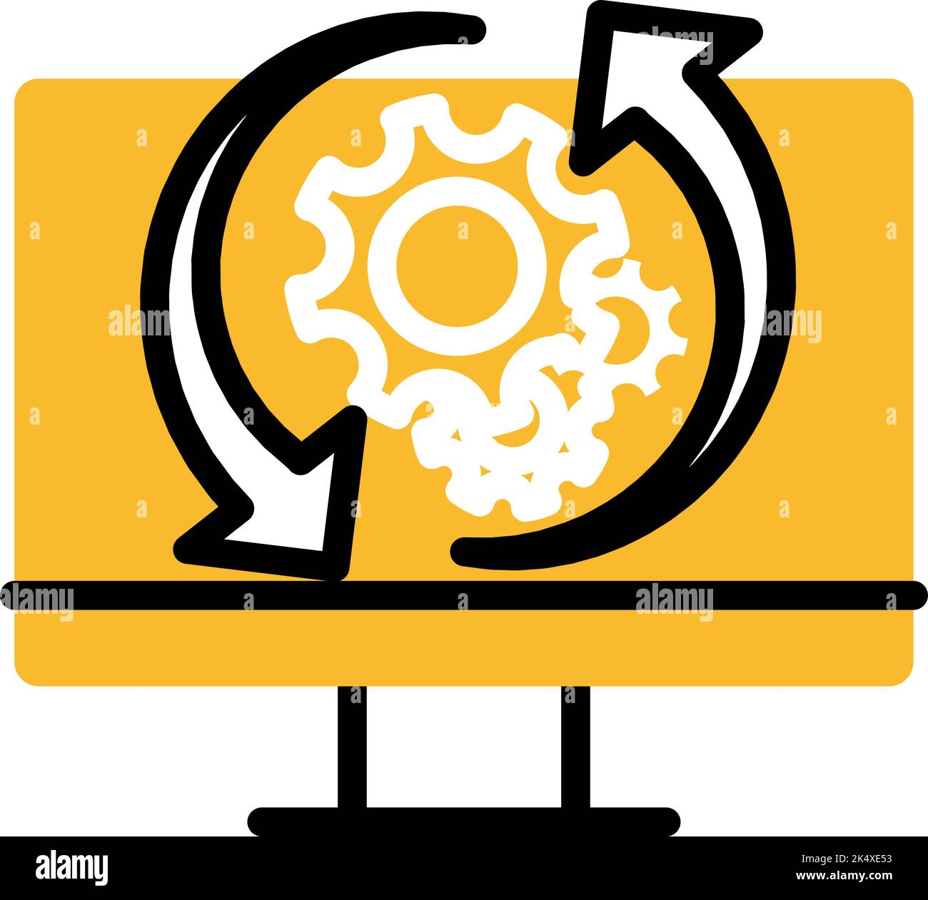 Icône de développement, illustration, vecteur sur fond blanc. Illustration de Vecteur