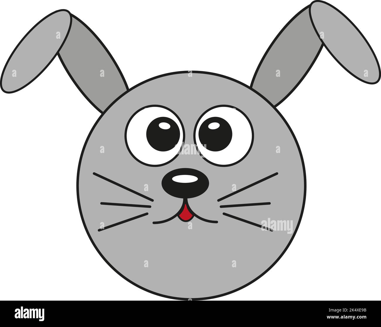 Lapin gris, illustration, vecteur sur fond blanc. Illustration de Vecteur