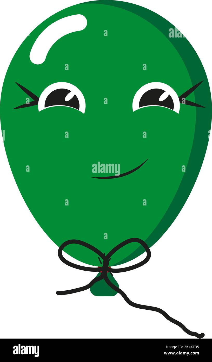 Bulle verte gaie, illustration, vecteur sur fond blanc. Illustration de Vecteur