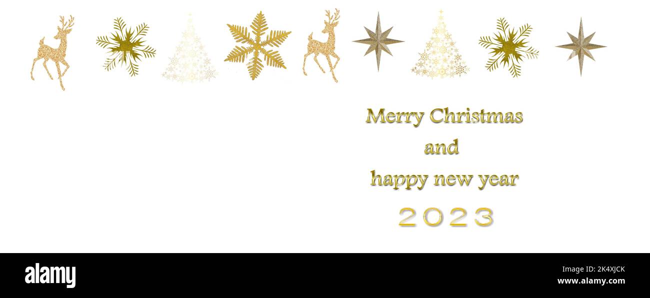 Carte de vœux de joyeux Noël et de bonne année 2023 Banque D'Images