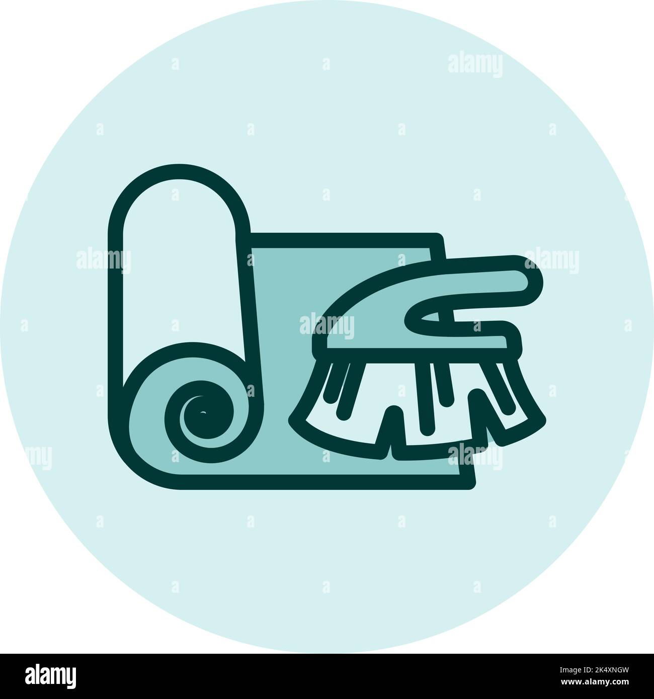 Nettoyage de tapis, illustration, vecteur sur fond blanc. Illustration de Vecteur