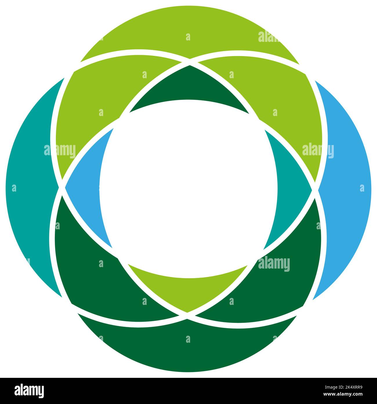 Logo cercle vert, illustration, vecteur sur fond blanc. Illustration de Vecteur