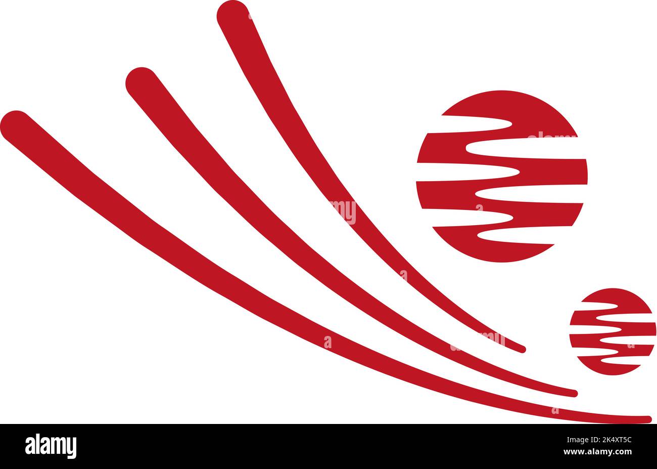 Logo, illustration, vecteur à rayures rouges sur fond blanc. Illustration de Vecteur