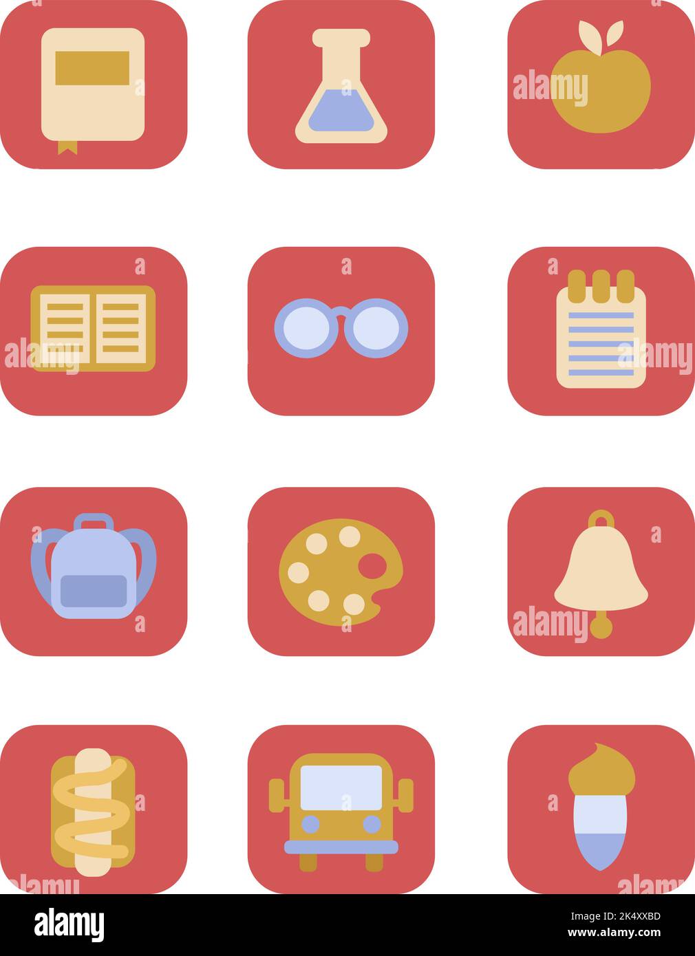 Éducation scolaire, illustration, vecteur sur fond blanc. Illustration de Vecteur