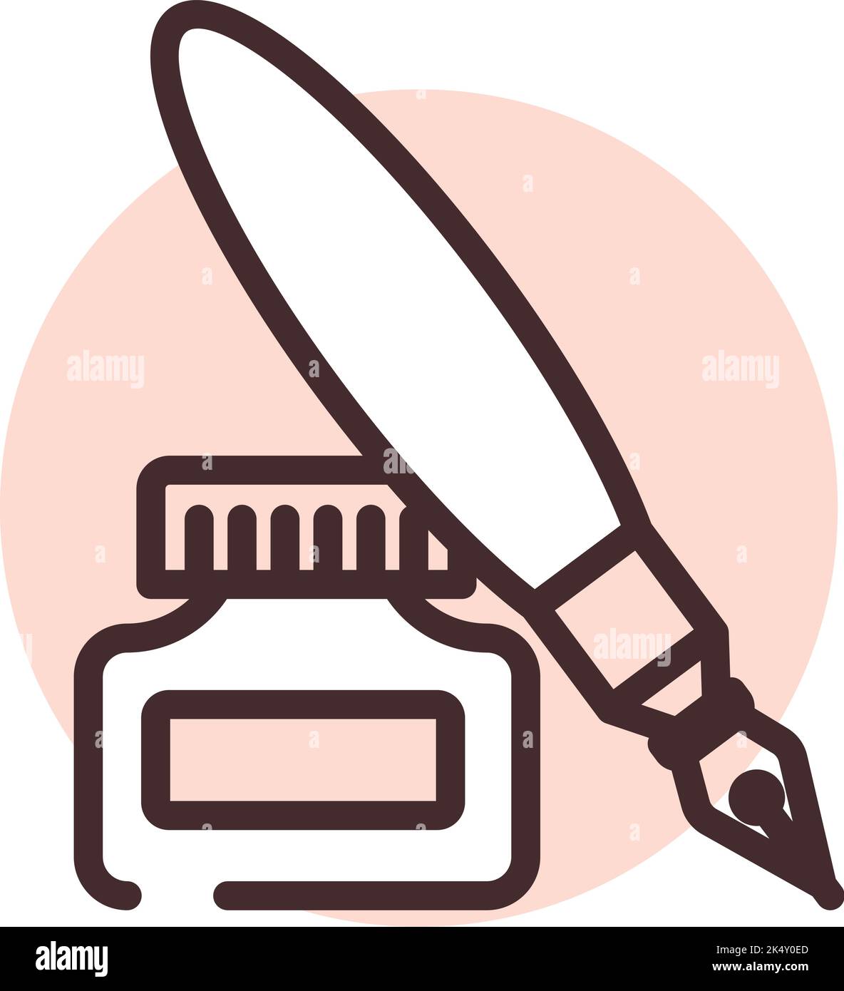 Stylo à encre fixe, illustration, vecteur sur fond blanc. Illustration de Vecteur