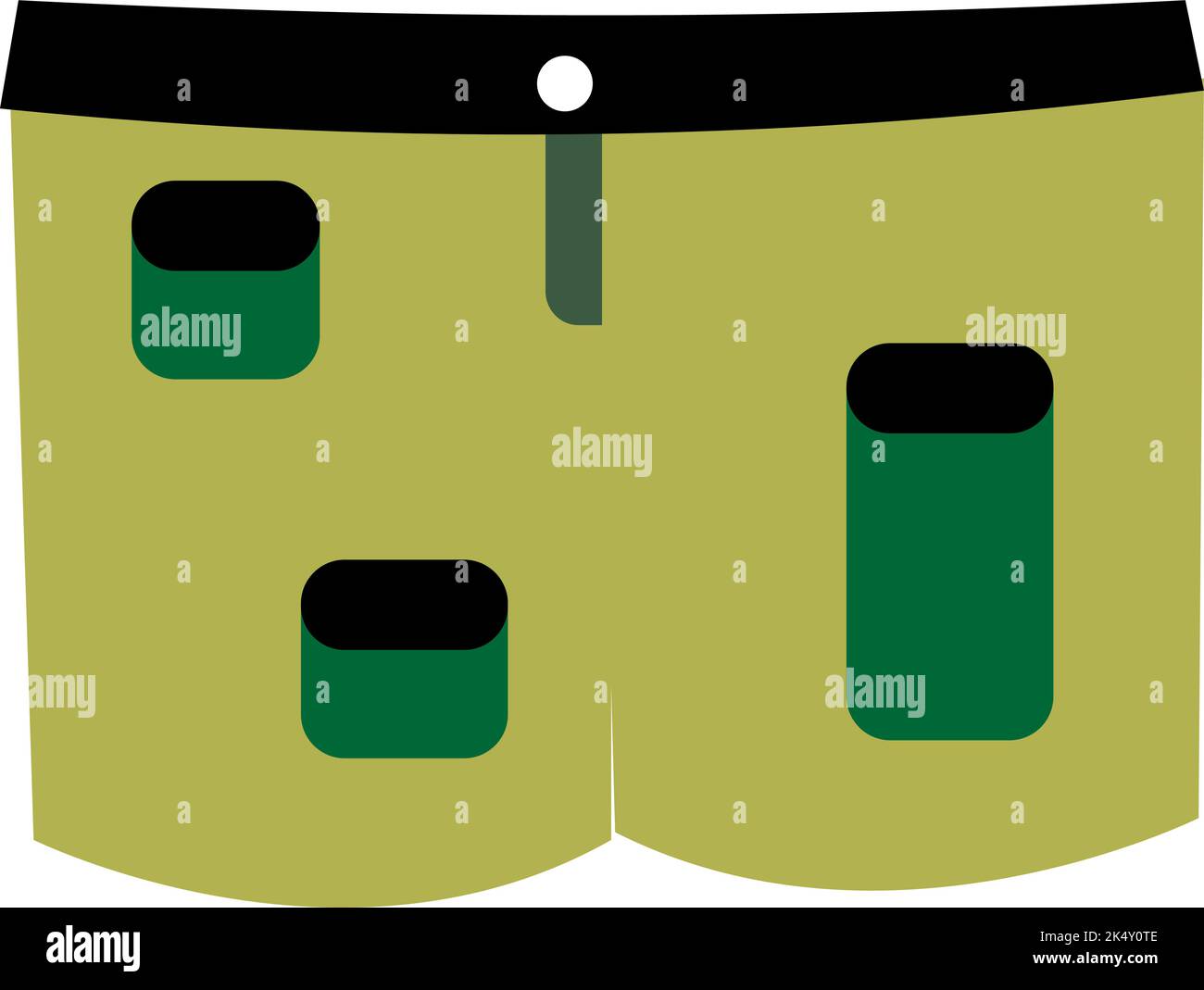Short kaki d'été, illustration, vecteur sur fond blanc. Illustration de Vecteur