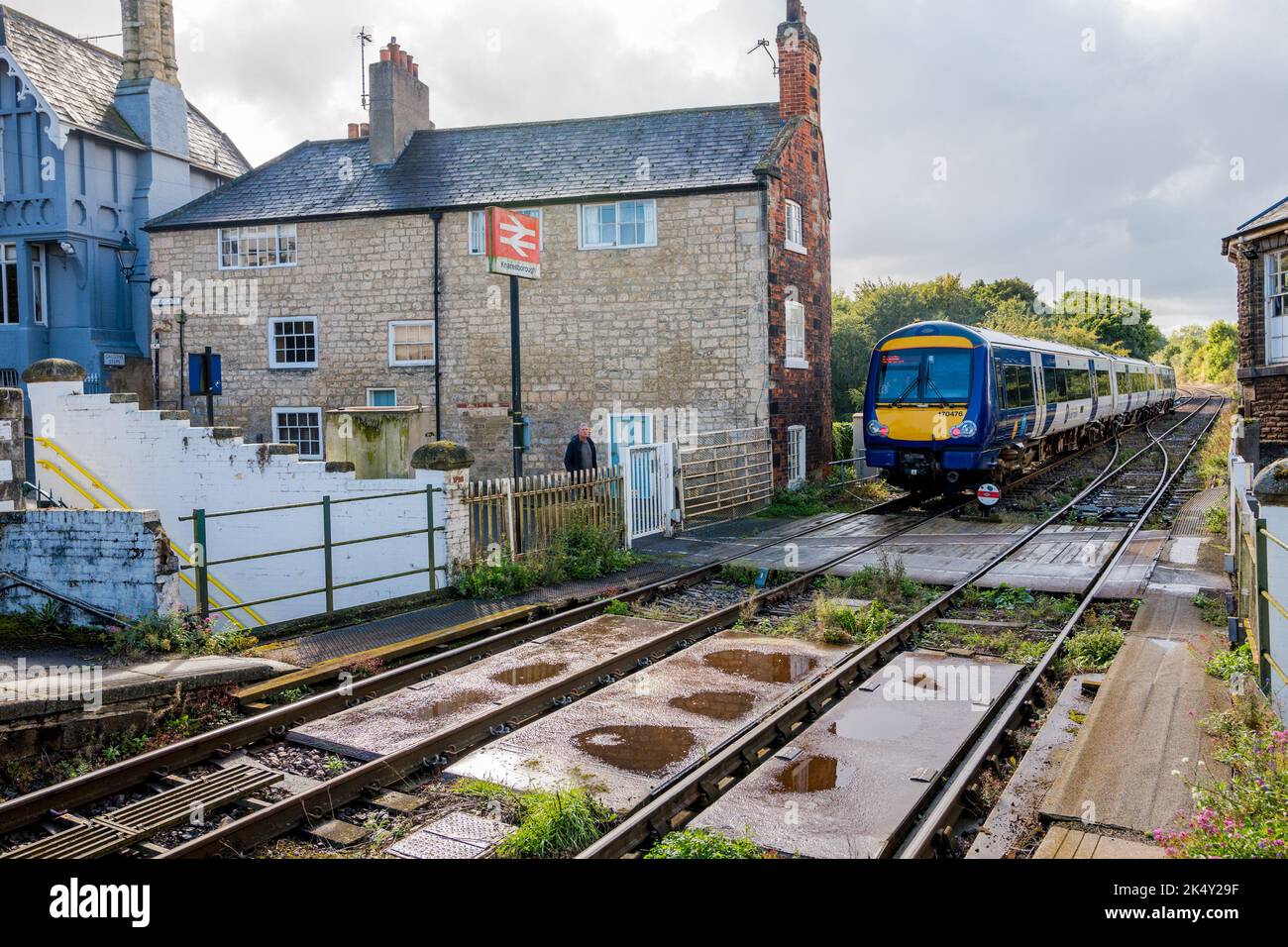 Gare de Knaresborough, une gare classée de catégorie II dans la ville marchande de Knaresborough, dans le Yorkshire, en Angleterre. Banque D'Images