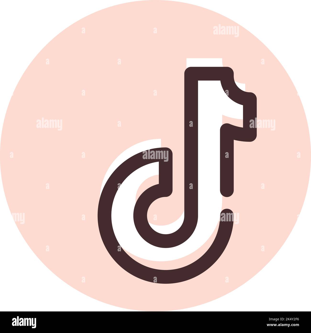 Icône TikTok, illustration, vecteur sur fond blanc. Illustration de Vecteur