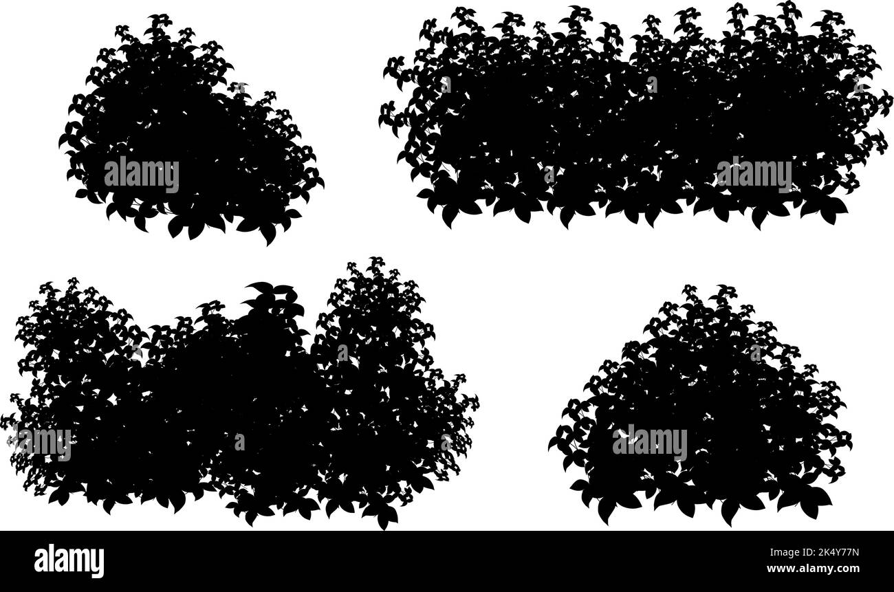 Arbuste de jardin réaliste, buisson saisonnier, buisson de buisson de