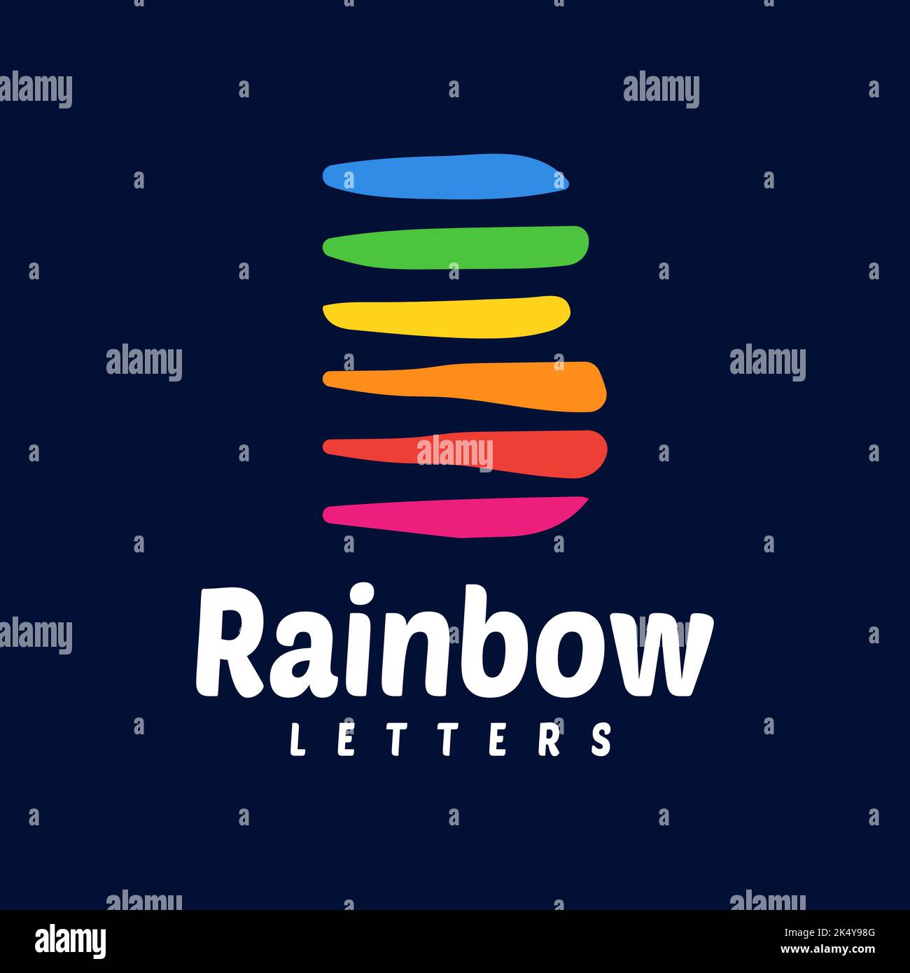 Le logo en forme de ligne abstraite de couleur lettre B peut être utilisé pour le logo d'entreprise. Logo Design Vector icône Illustration graphique Illustration de Vecteur